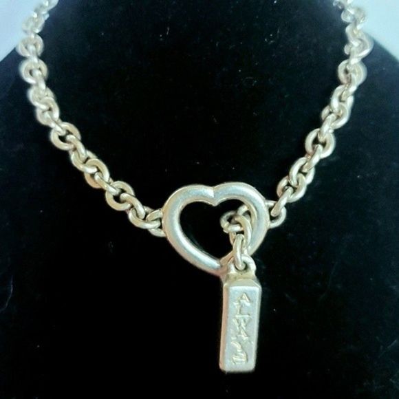 Diamond Bradford Exchange 925 Sterling Silver Charm Heart Bracelet 8" - Picture 3 of 14
